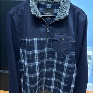 Banana Republic Men's Navy Plaid Jacket